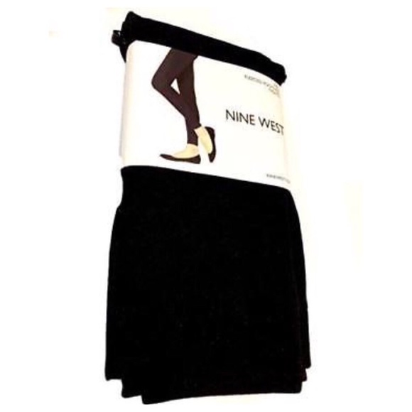 NINE WEST Fleece Lined Footless Tights Leggings - Picture 2 of 8